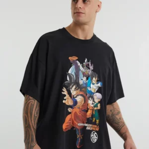 DRAGON BALL Z TEE IN WASHED BLACK